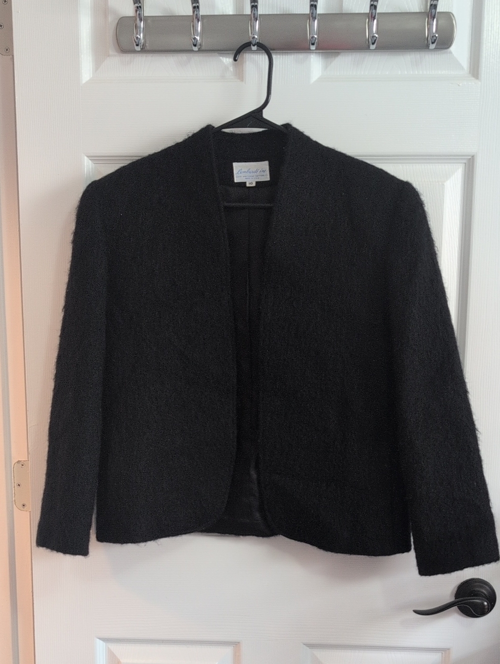 Black Open-Front Women's Blazer Jacket